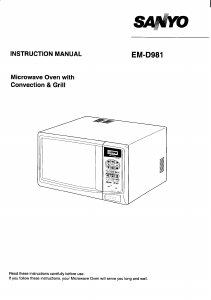 Manual Sanyo EM-981 Microwave