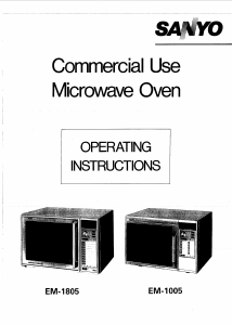 Manual Sanyo EM-1005 Microwave