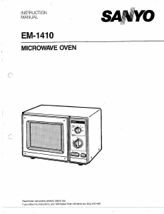 Manual Sanyo EM-1410 Microwave