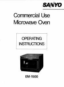 Manual Sanyo EM-1500 Microwave
