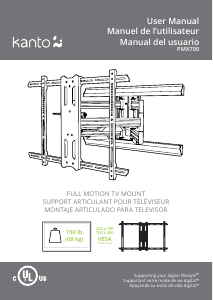 Manual de uso Kanto PMX700 Soporte de pared