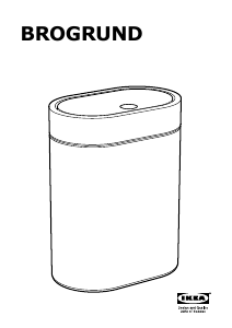 Manual IKEA BROGRUND Trash Can