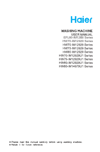 Manual Haier HW80-IM12929EBKF Washing Machine