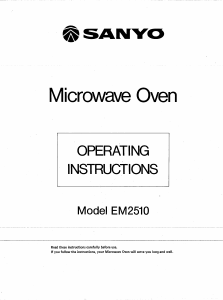 Manual Sanyo EM-2510 Microwave