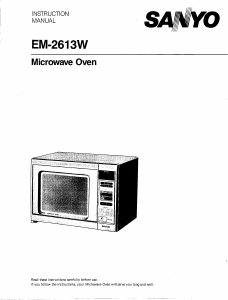 Manual Sanyo EM-2613W Microwave