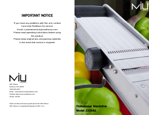 Manual MIU 225582 Mandoline