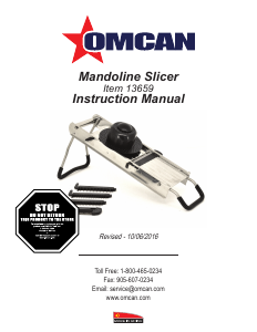 Manual Omcan 13659 Mandoline