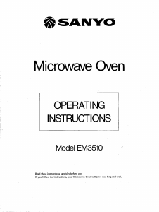 Manual Sanyo EM-3510 Microwave