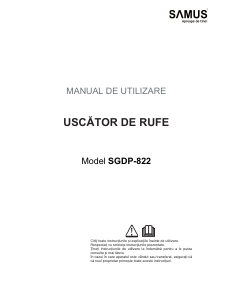 Manual Samus SGDP-822 Uscător