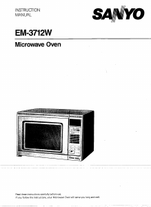 Manual Sanyo EM-3712 Microwave