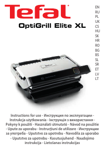 Rokasgrāmata Tefal GC717810 OptiGrill Elite XL Kontaktgrils