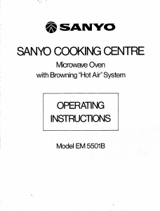 Manual Sanyo EM-5501B Microwave