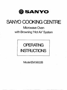 Manual Sanyo EM-5602B Microwave