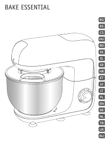 Manual Tefal QB160138 Bake Essential Mixer cu vas