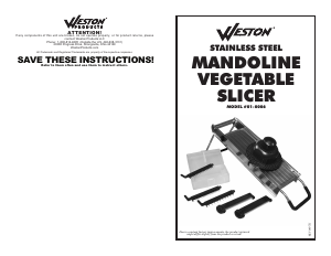 Manual Weston 01-0006 Mandoline