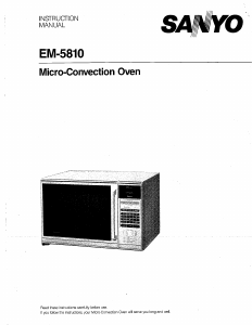 Manual Sanyo EM-5810 Microwave
