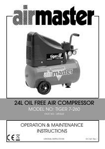 Manual Airmaster Tiger 7/260 Compressor