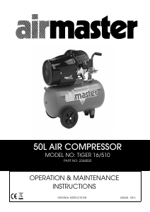 Handleiding Airmaster Tiger 16/510 Compressor