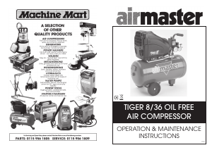 Handleiding Airmaster Tiger 8/36 Compressor