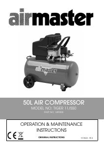 Manual Airmaster Tiger 11/550 Compressor