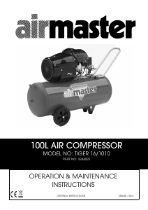 Handleiding Airmaster Tiger 16/1010 Compressor