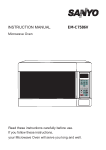 Manual Sanyo EM-C7586V Microwave