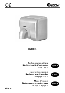 Manual Bartscher 850001 Hand Dryer