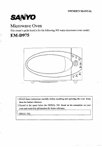 Manual Sanyo EM-D975 Microwave