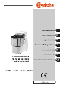 Manual de uso Bartscher 25/SN Batidora de pie