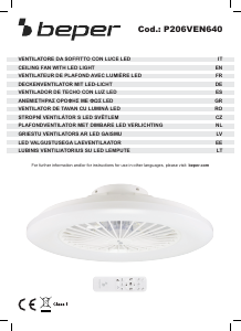 Rokasgrāmata Beper P206VEN640 Ventilators