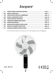 Manual Beper VE.112 Ventilator