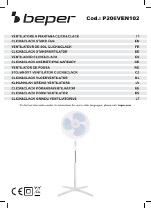 Vadovas Beper P206VEN102 Ventiliatorius