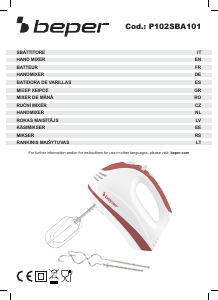 Bedienungsanleitung Beper P102SBA101 Handmixer