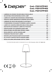 Manual Beper P201UTP403 Lamp