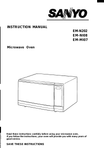 Manual Sanyo EM-MI07 Microwave