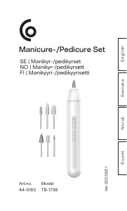 Handleiding Coline TB-1738 Manicure-Pedicure set