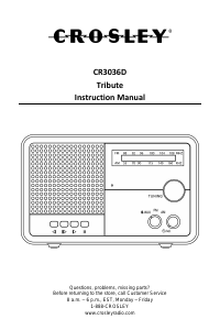 Handleiding Crosley CR3036D Tribute Radio