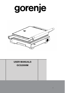 Bedienungsanleitung Gorenje GCG2000M Kontaktgrill