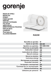 Manual Gorenje R402W Slicing Machine