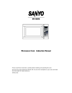 Manual Sanyo EM-S665S Microwave