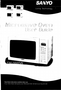 Manual Sanyo EM-S665W Microwave