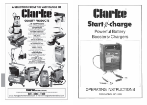 Manual Clarke BC 100B Jump Starter