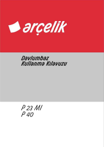 Kullanım kılavuzu Arçelik P 40 Davlumbaz