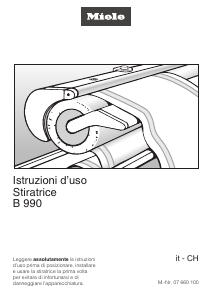 Manuale Miele B 990 Stiratrice a rullo