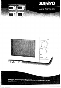 Manual Sanyo EM-S1053 Microwave
