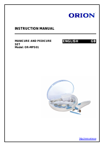 Manual Orion OR-MPS01 Manicure-Pedicure Set