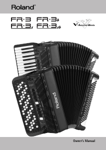 Handleiding Roland FR-3b Accordeon