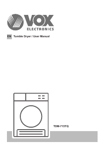 Handleiding Vox TDM715TQ Wasdroger