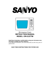 Manual Sanyo EM-S1577W Microwave
