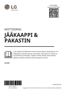 Käyttöohje LG GBV5250DSW Jääkaappipakastin